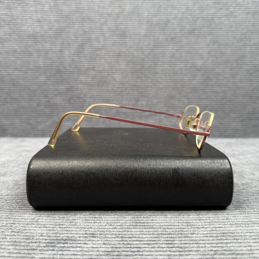 Anne Klein Rainbow Jasmine Y2k Eyeglasses Frames Italy 50/21 030 Rose Gold Oval